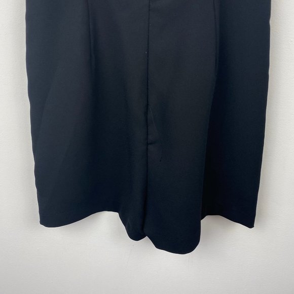 PARKER Black & White Sleeveless Strappy Shorts Romper Size Medium M - Picture 13 of 16